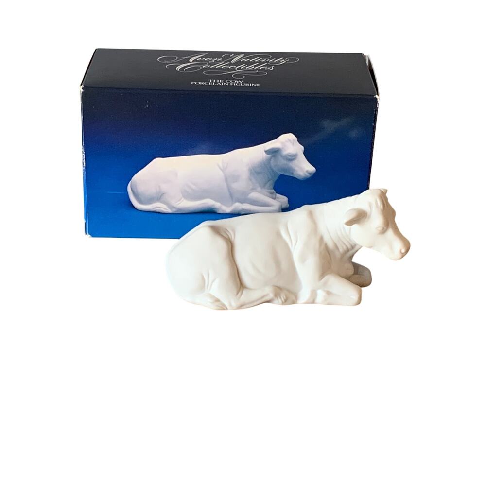 Avon Nativity Collectibles Vintage 1987 THE COW White Porcelain